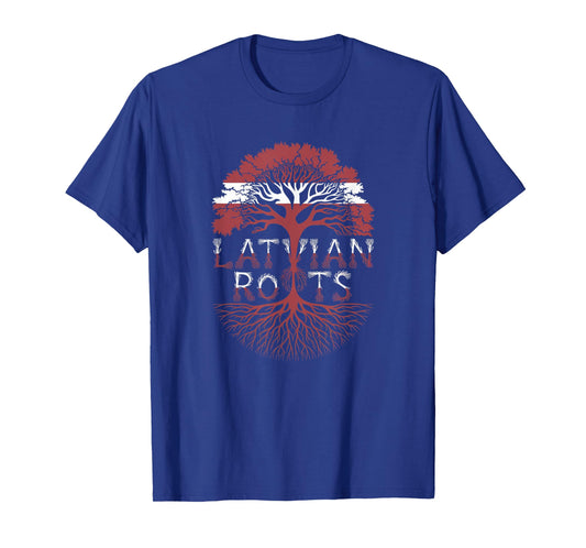 Latvian Roots - Latvia Flag Colors Family Tree Souvenir T-Shirt