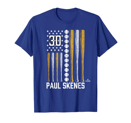 Baseball American Flag Paul Skenes Pittsburgh Baseball MLBPA T-Shirt
