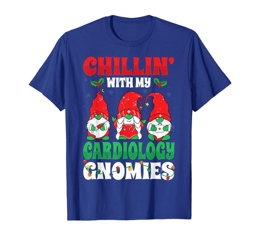 Chillin with My Cardiology Cardiac Nurse Christmas Gnomes T-Shirt