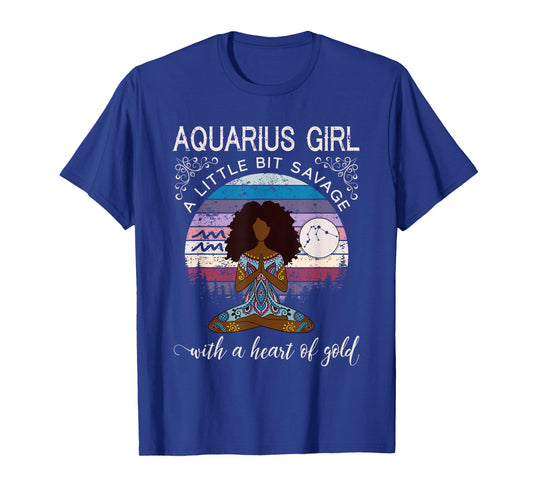 Aquarius Girl February Birthday Shirt Black Women T-Shirt