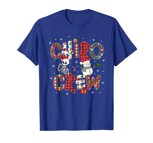 Chiro Crew Coquette Bow Skeleton Chiropractic Christmas T-Shirt