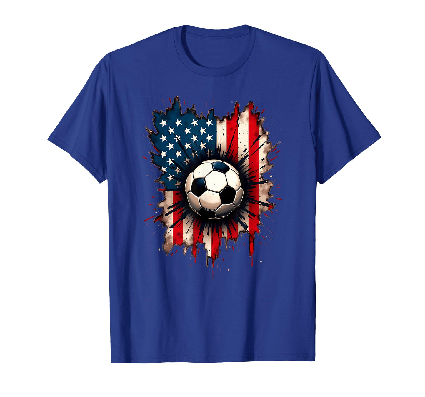 Patriotic American Flag Soccer T-Shirt