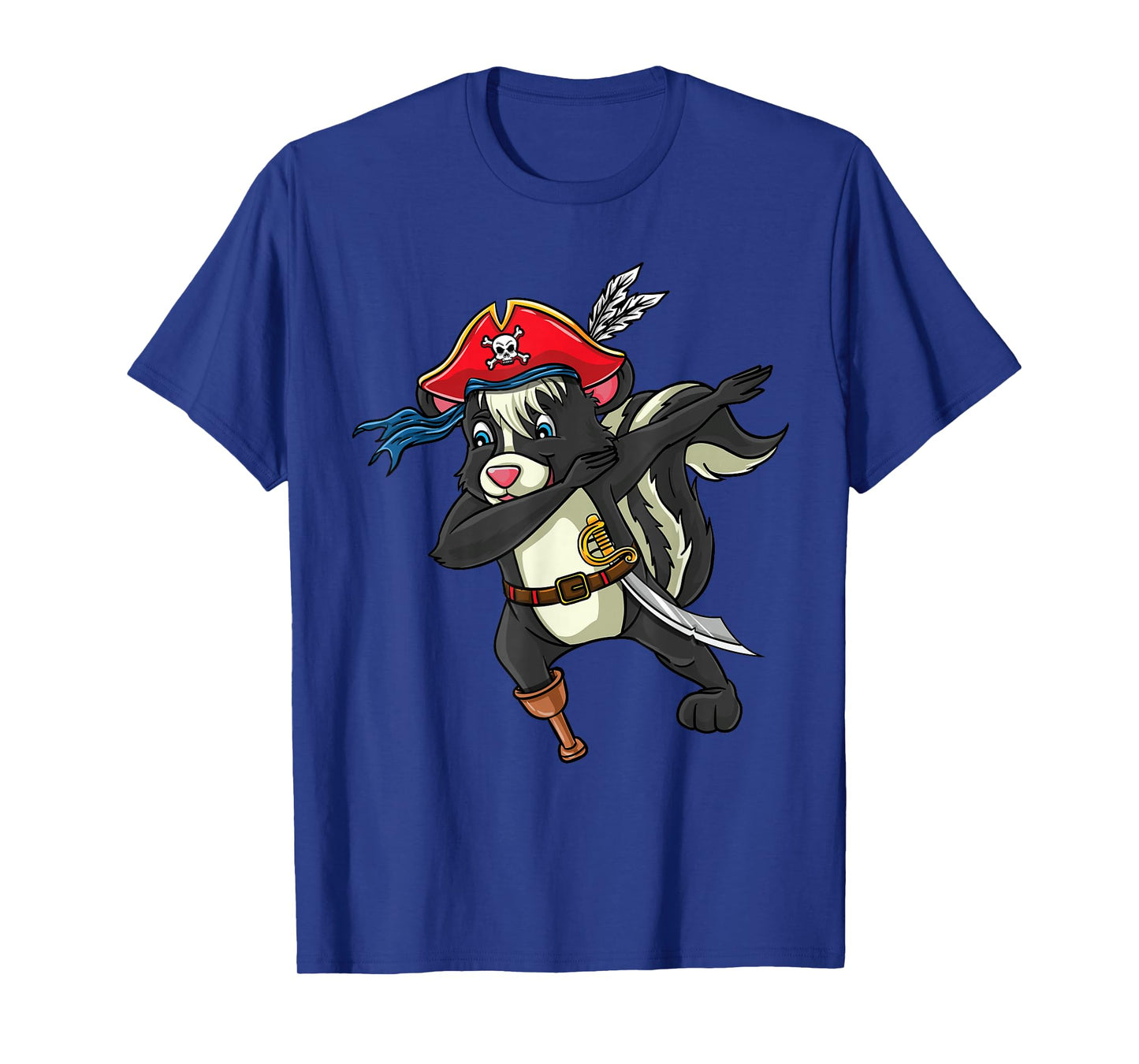 Dabbing Pirate Skunk Halloween T-Shirt