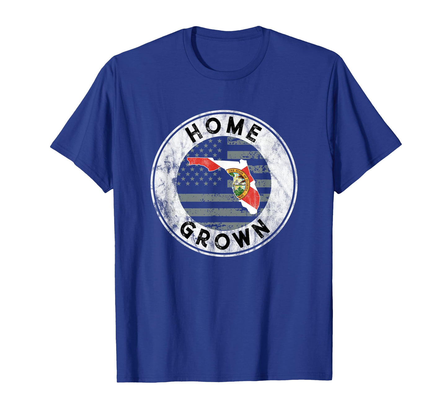 Florida Home Grown State Country American Flag Pride Love FL Women Men T-Shirt