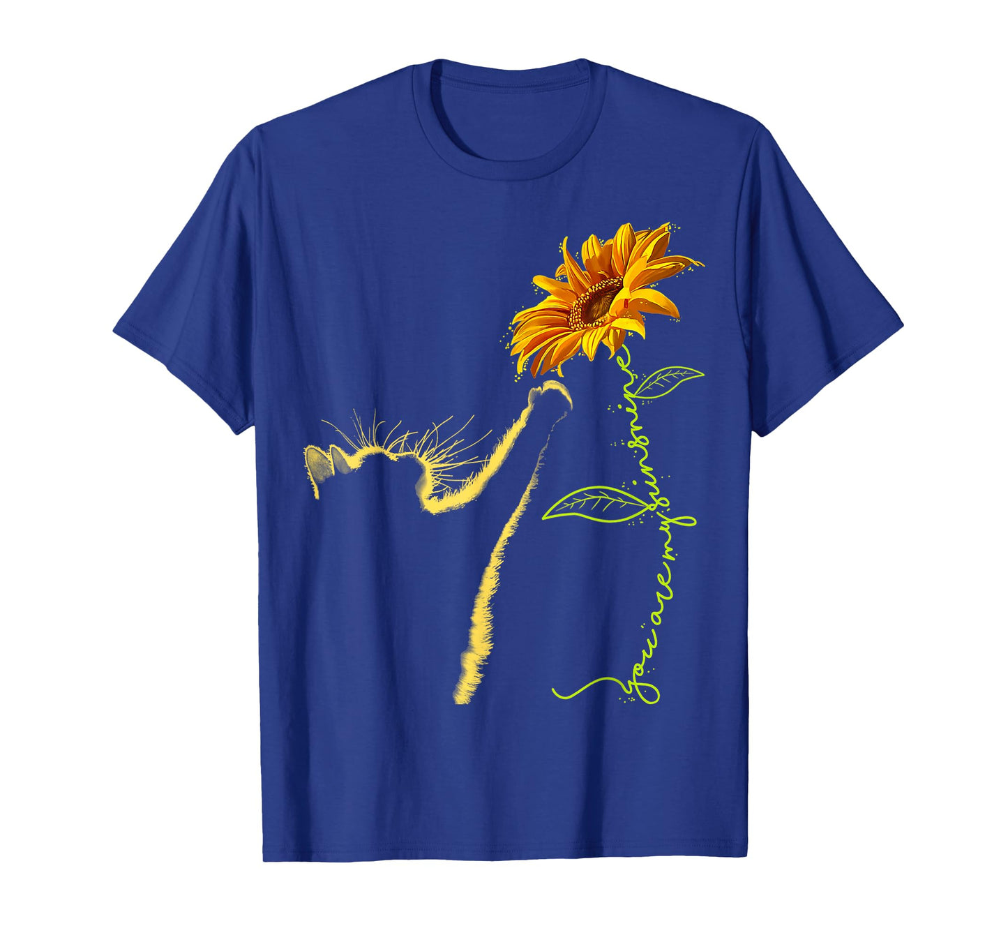 Cat Sunflower Gifts for Cat Lovers, Cat Mom, Cat Lady, Women T-Shirt