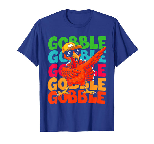 Thanksgiving Turkey Gobble Pilgrim Costume Boys Girls Kids T-Shirt