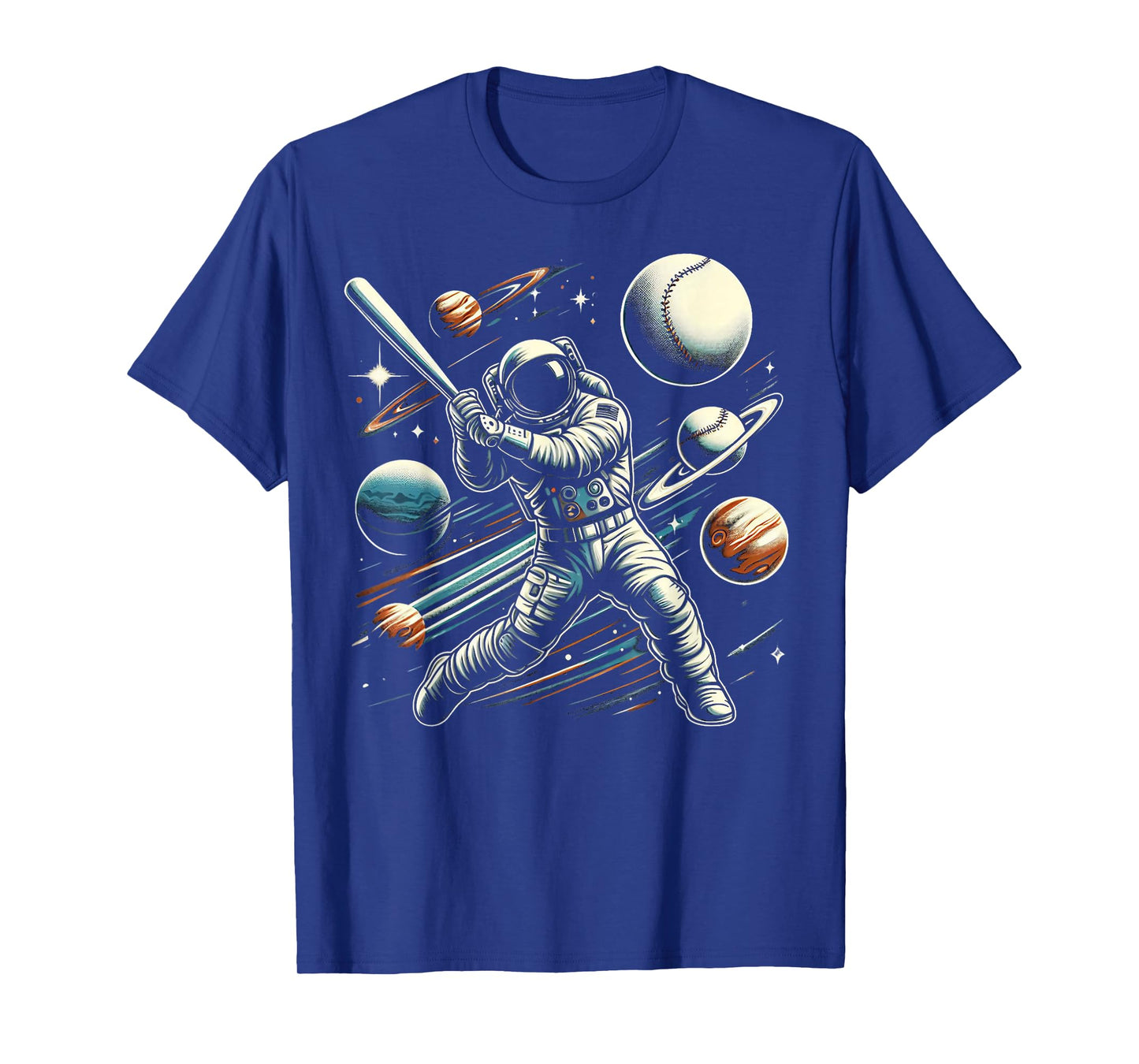 Baseball Astronaut Astronomer Planets Universe Outer Space T-Shirt
