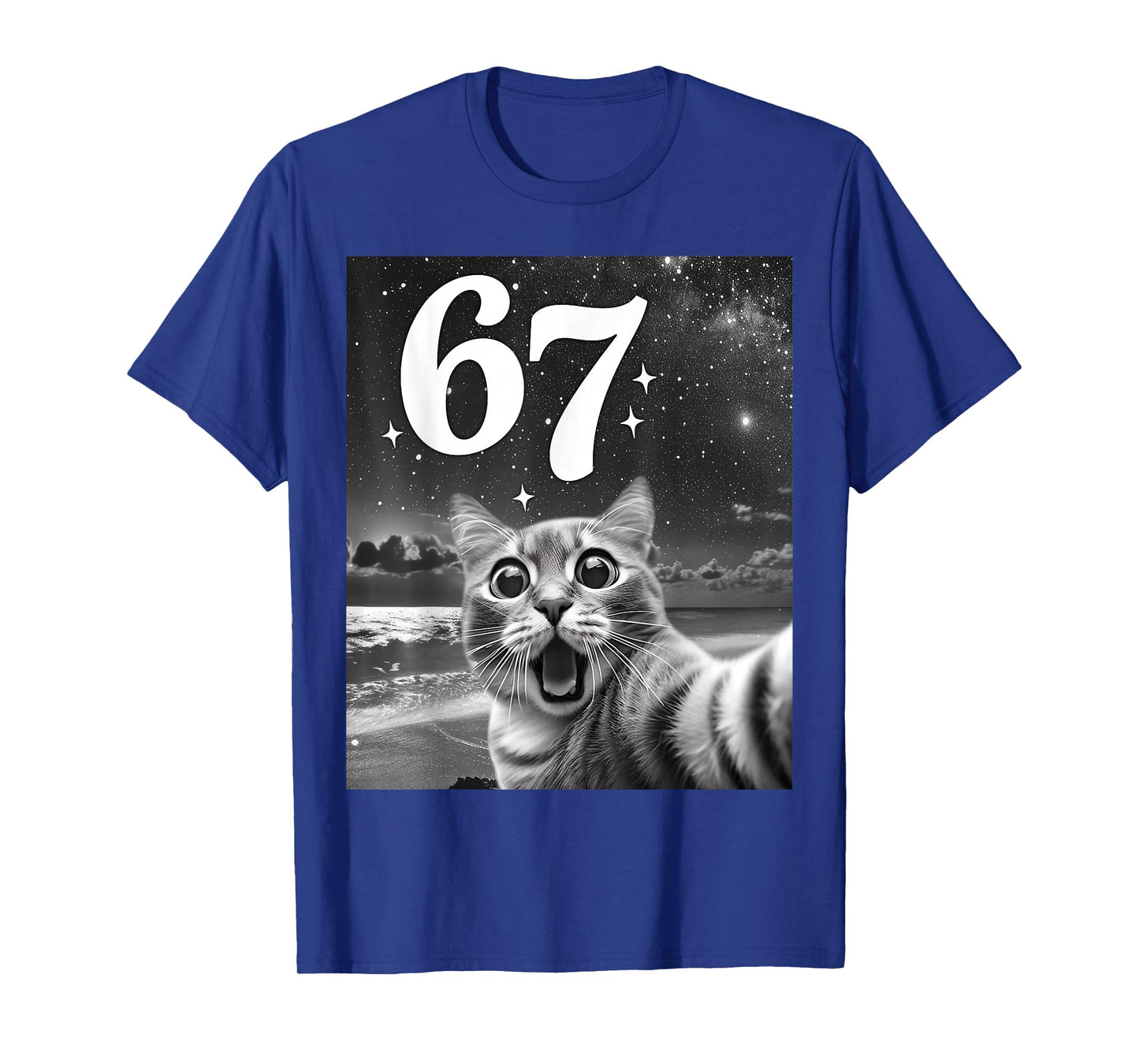 Cat Selfie with 67 Meme Funny Cats Graphic for Men Women Kid T-Shirt