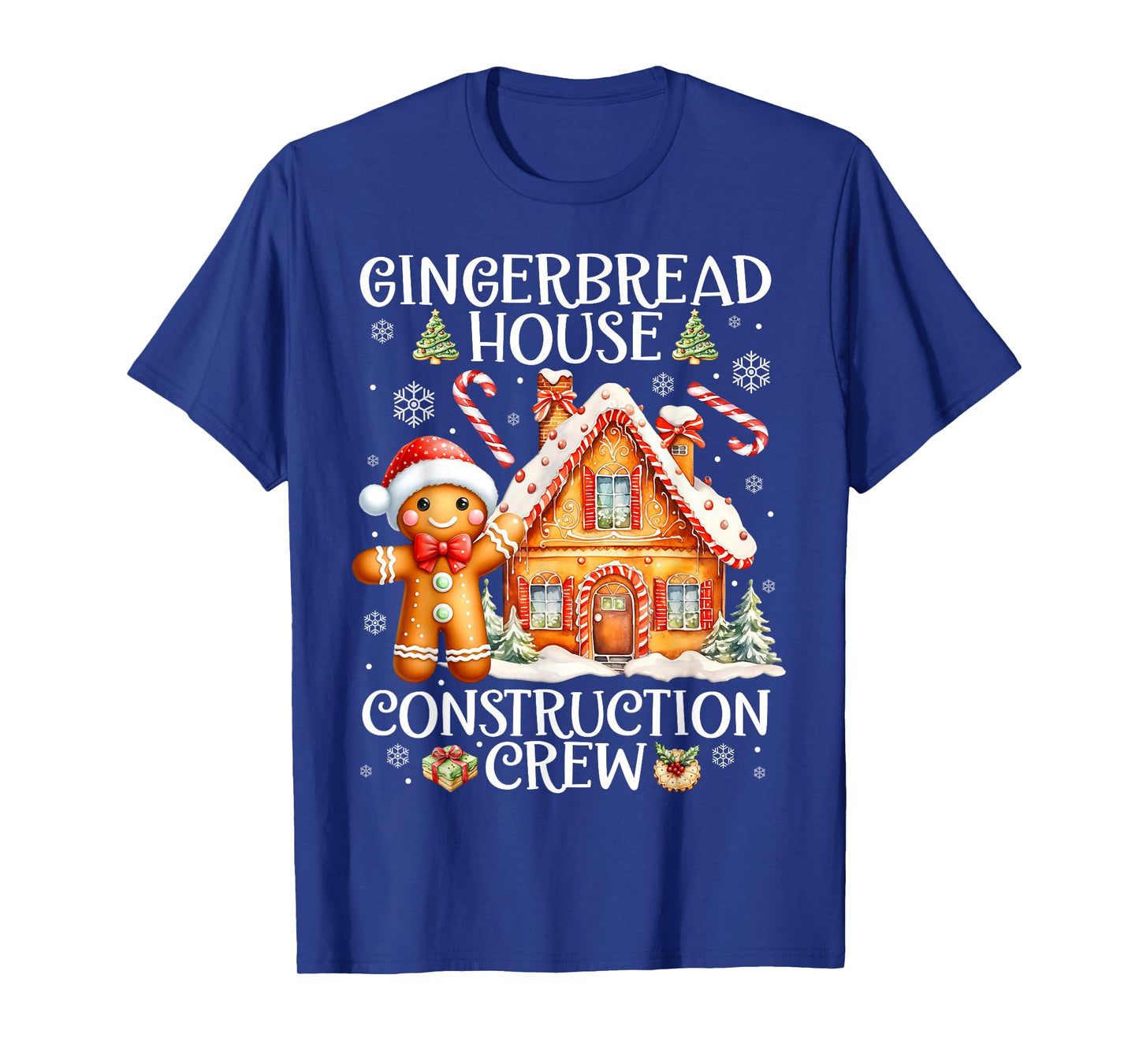 Baking Gingerbread House Construction Crew Christmas Pajamas T-Shirt