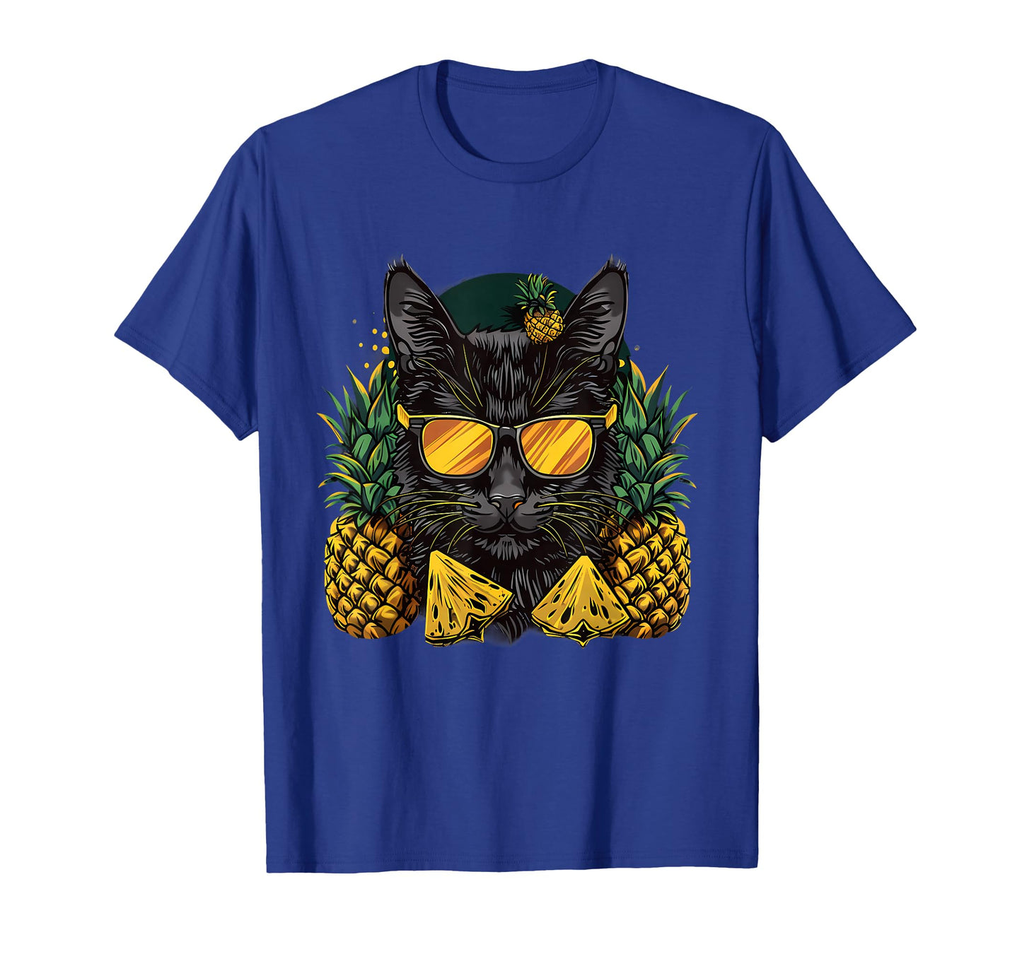 Pineapple Cat Animal Art Drawing Cat Lover Pineapples Fruit T-Shirt