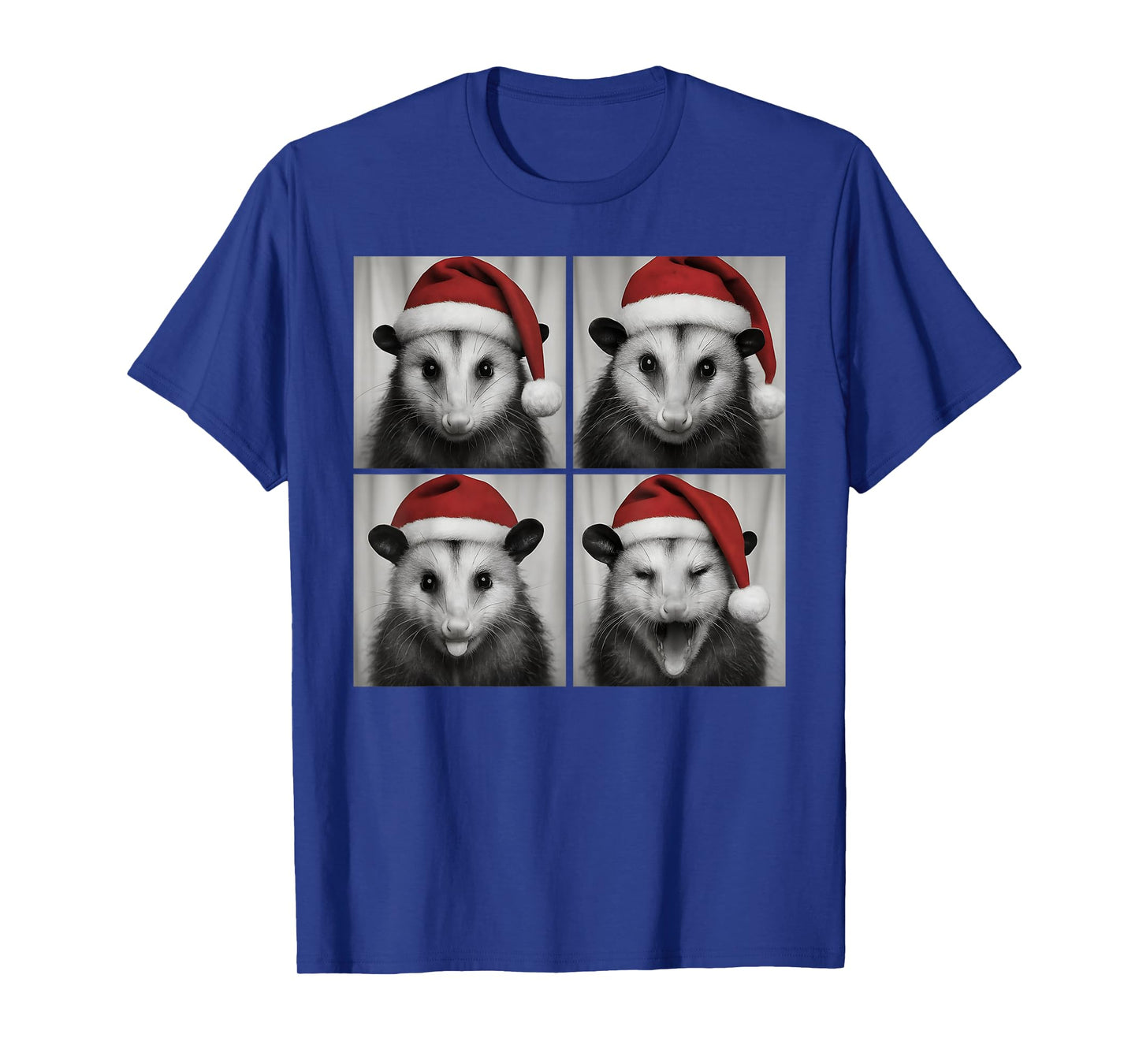 Funny Christmas Opossum Santa Photo Booth T-Shirt