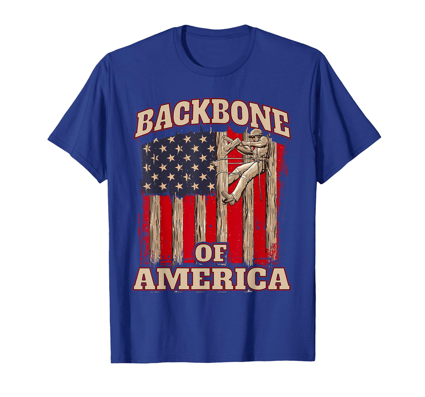 Backbone Of America Arborist Tree Surgeon Lumberjack Logger T-Shirt