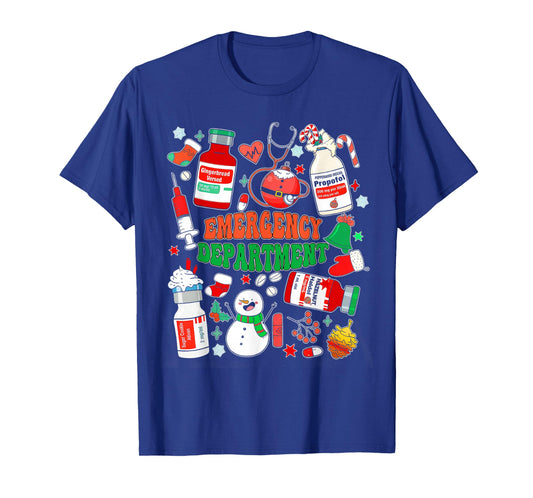 Christmas Er Nurse Emergency Department Er Ed Nurse Tech T-Shirt