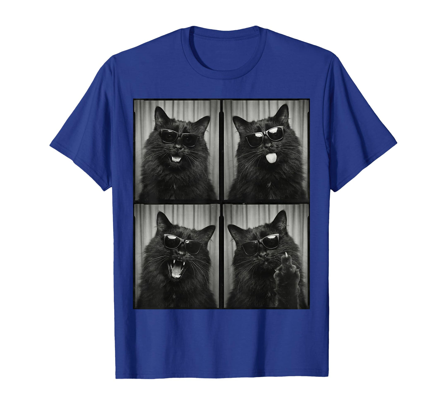 Funny Black Cat with Sunglasses Feline Animals Photo Booth T-Shirt