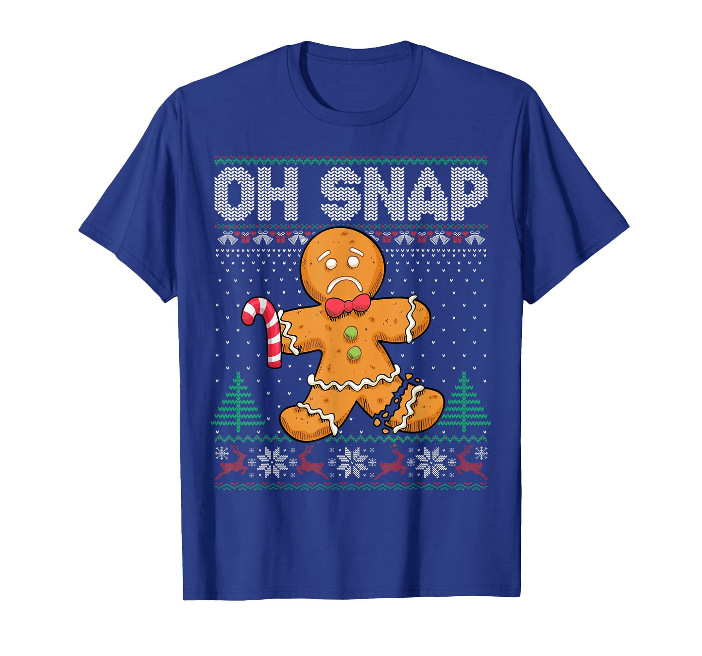 Cookie Baking Gingerbread Man Oh Snap Christmas Ugly Sweater T-Shirt