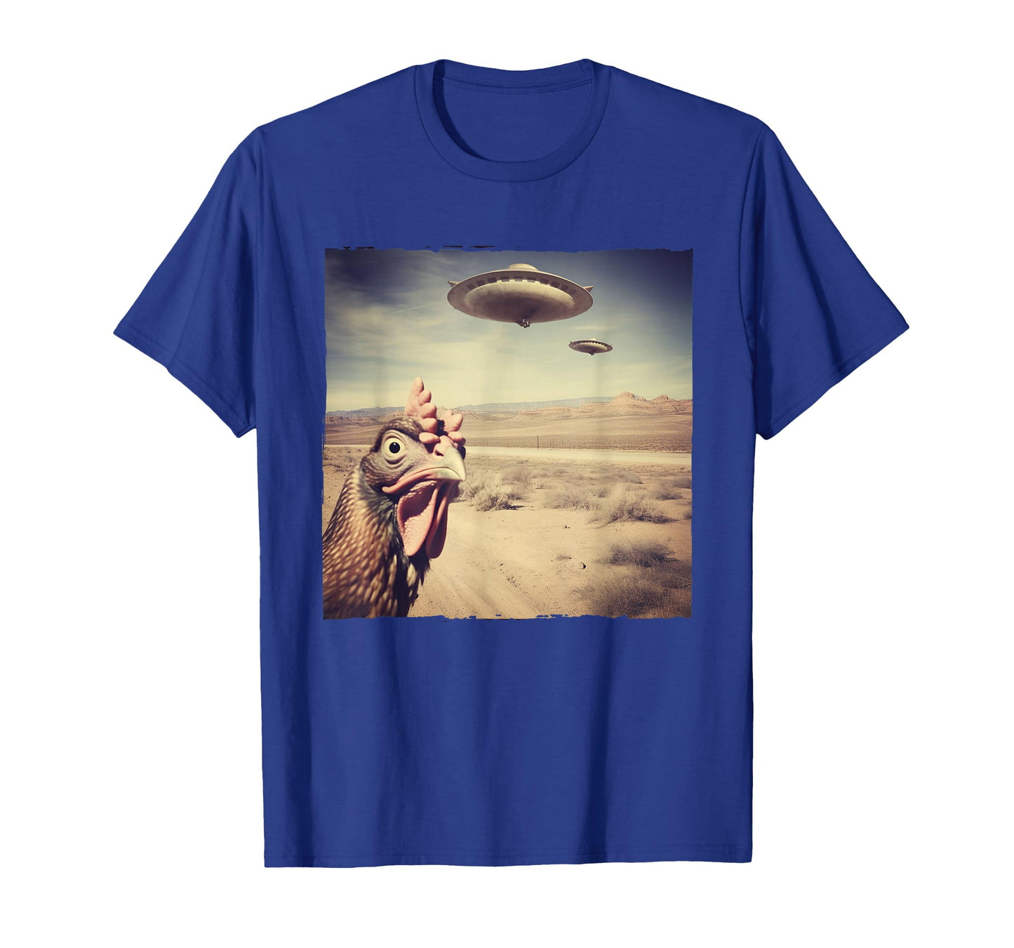 Chicken UFO Alien Flying Saucer T-Shirt