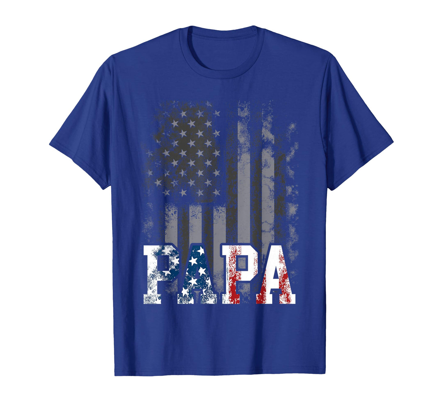 Papa American Flag Father's Day 4th of July Grandpa T-Shirt