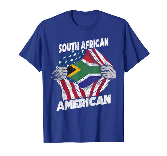 South African And American Flag South Africa Proud T-Shirt