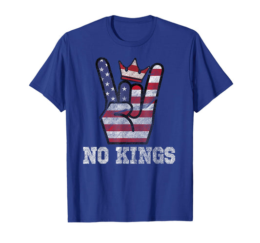 No Kings Shirt 4th of July Vintage American Flag No Kings T-Shirt
