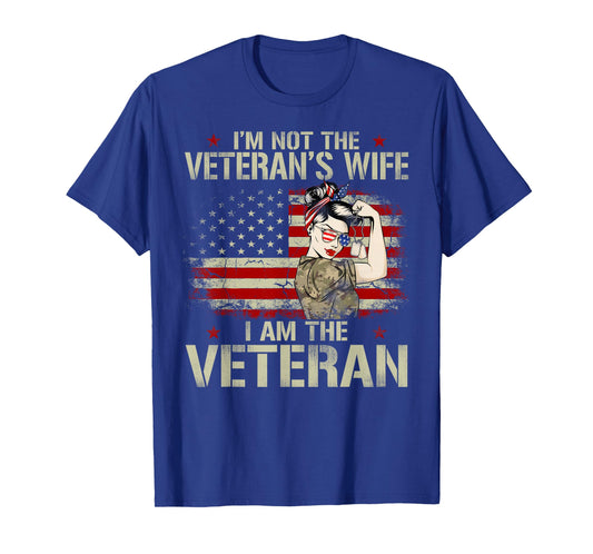 I'm not Veteran's Wife I'm Veteran American Flag Gift T-Shirt