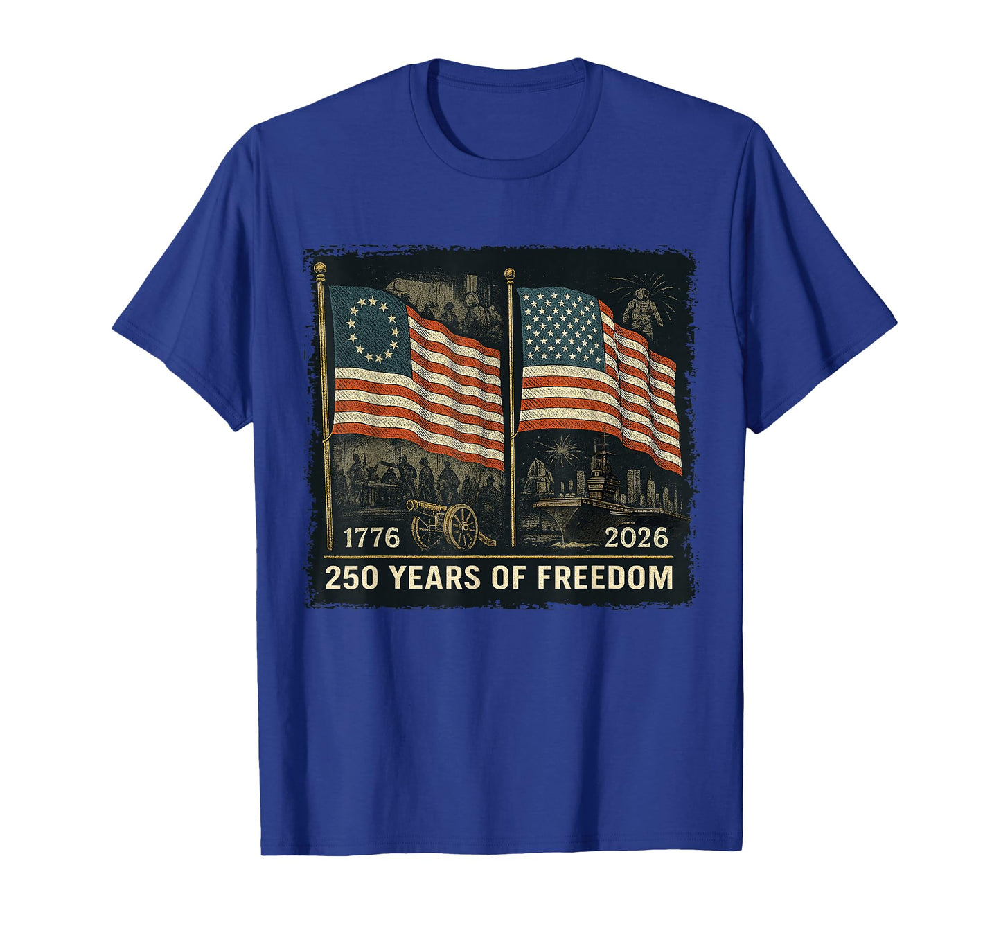 Betsy Ross Flag 250 Years of Freedom 1776-2026 T-Shirt