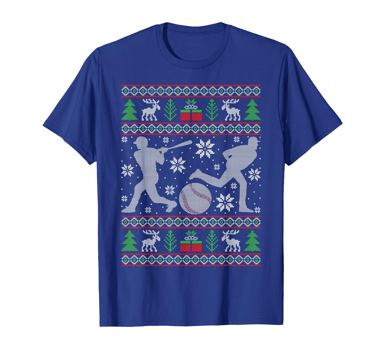 Baseball Christmas Pajama Funny Xmas PJs Men Women Teens T-Shirt