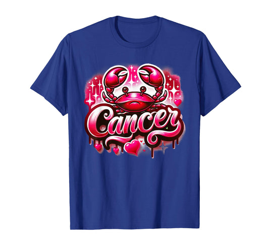 Red Cancer Zodiac Star Sign T-Shirt