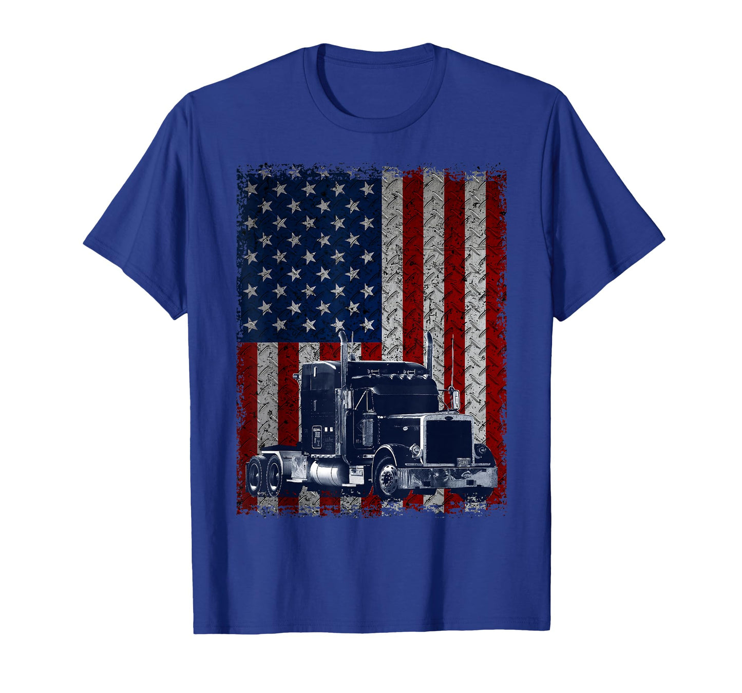 Truck Driver American Flag Trucker T-Shirt