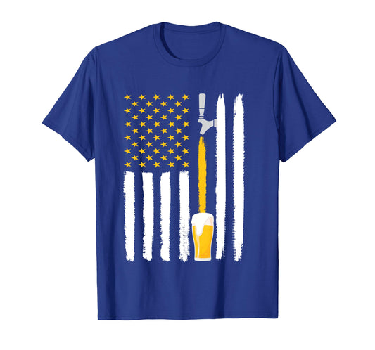 Craft Beer American Flag USA Long Sleeve T-Shirt