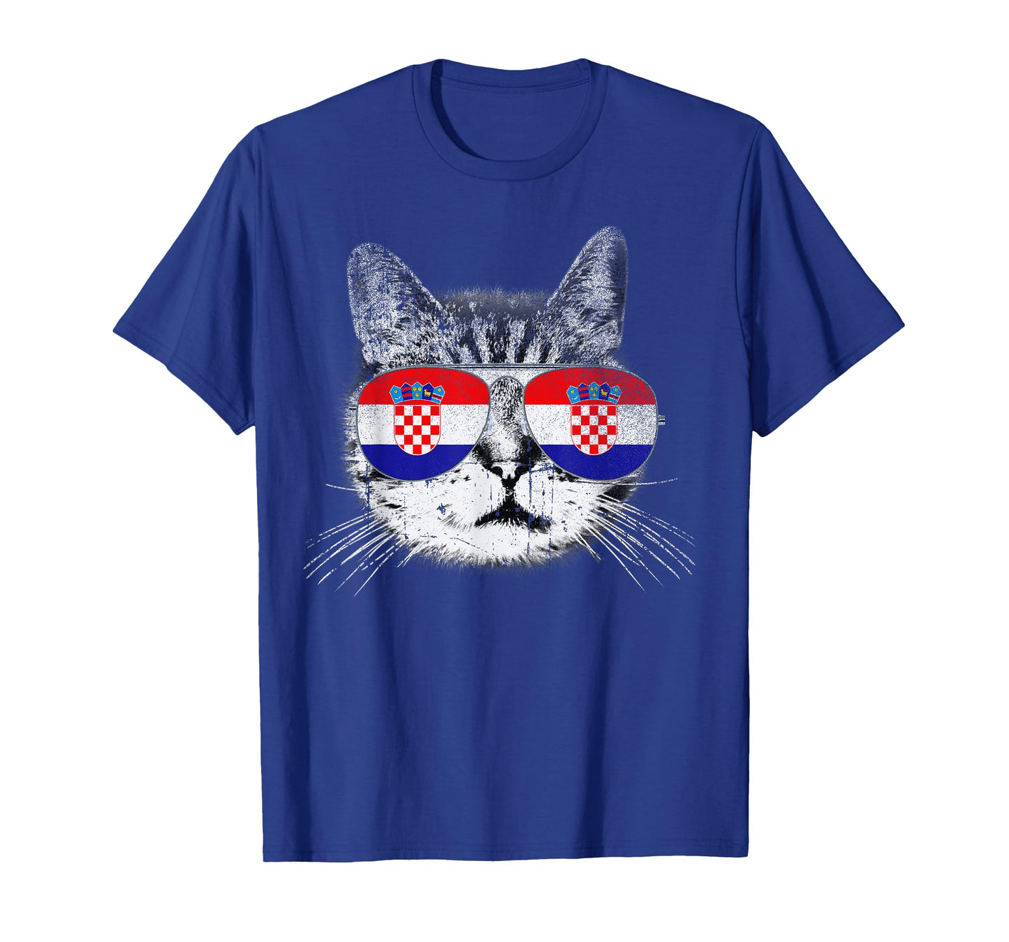 Croatian Croatia Flag Country Roots Cat Lover Pride Gift T-Shirt