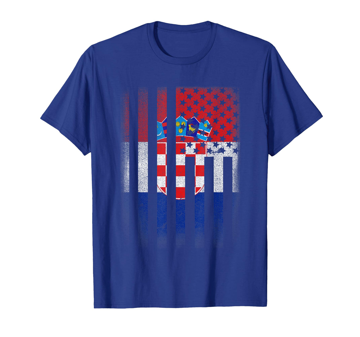 Croatian American Flag T-shirt Croatia Usa Hrvatska America T-Shirt