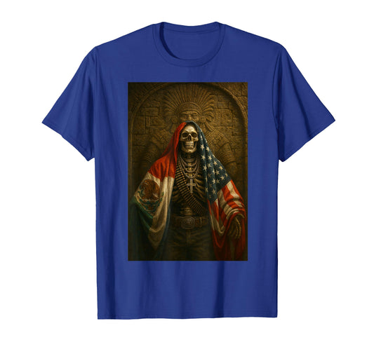 Mexican American Skull Flags T-Shirt