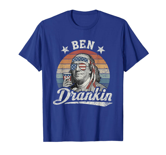 Ben Drankin Funny 4th of July Vintage T-Shirt