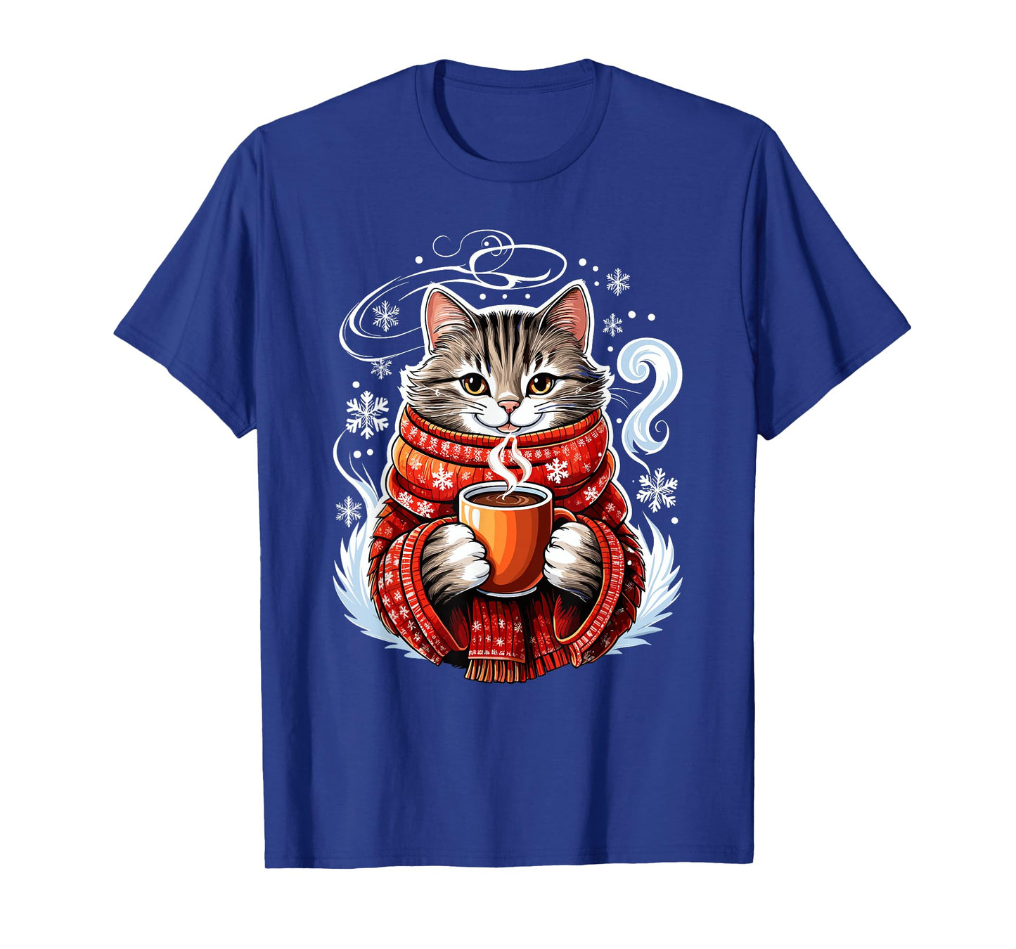 Cozy Cat Fun Winter Design T-Shirt