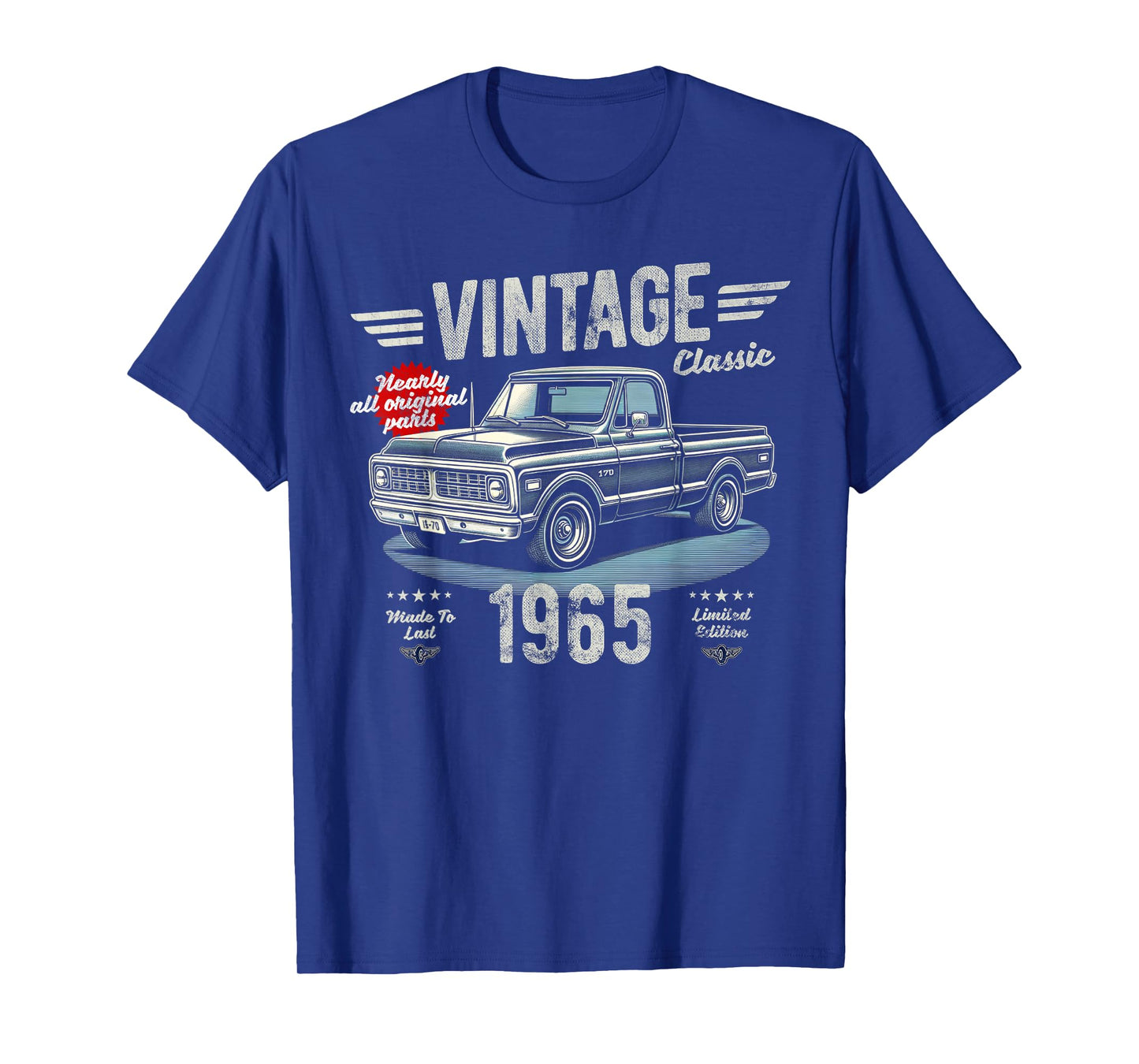 60th Birthday Born 1965 Vintage Funny Retro Pickup Truck T-Shirt