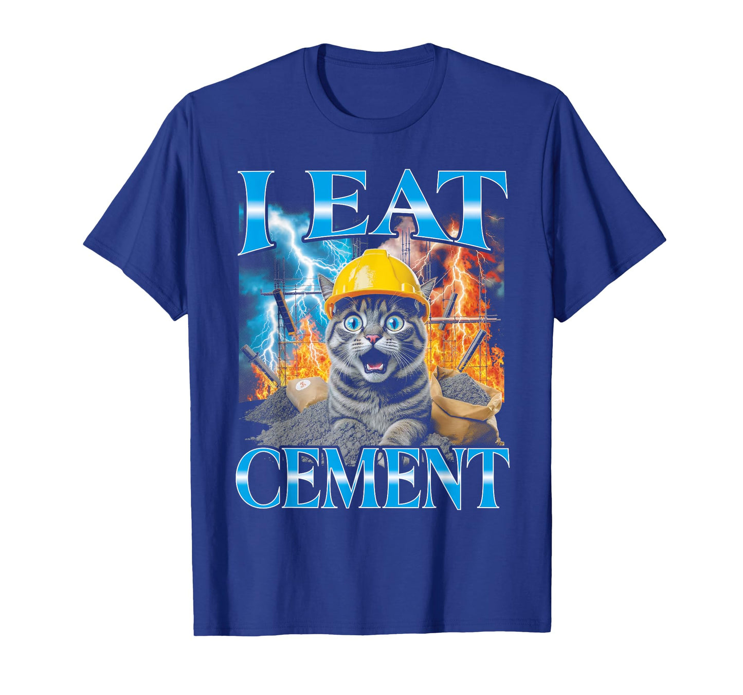 I Eat Cement Gen Z Meme Cat Funny Bootleg T-Shirt
