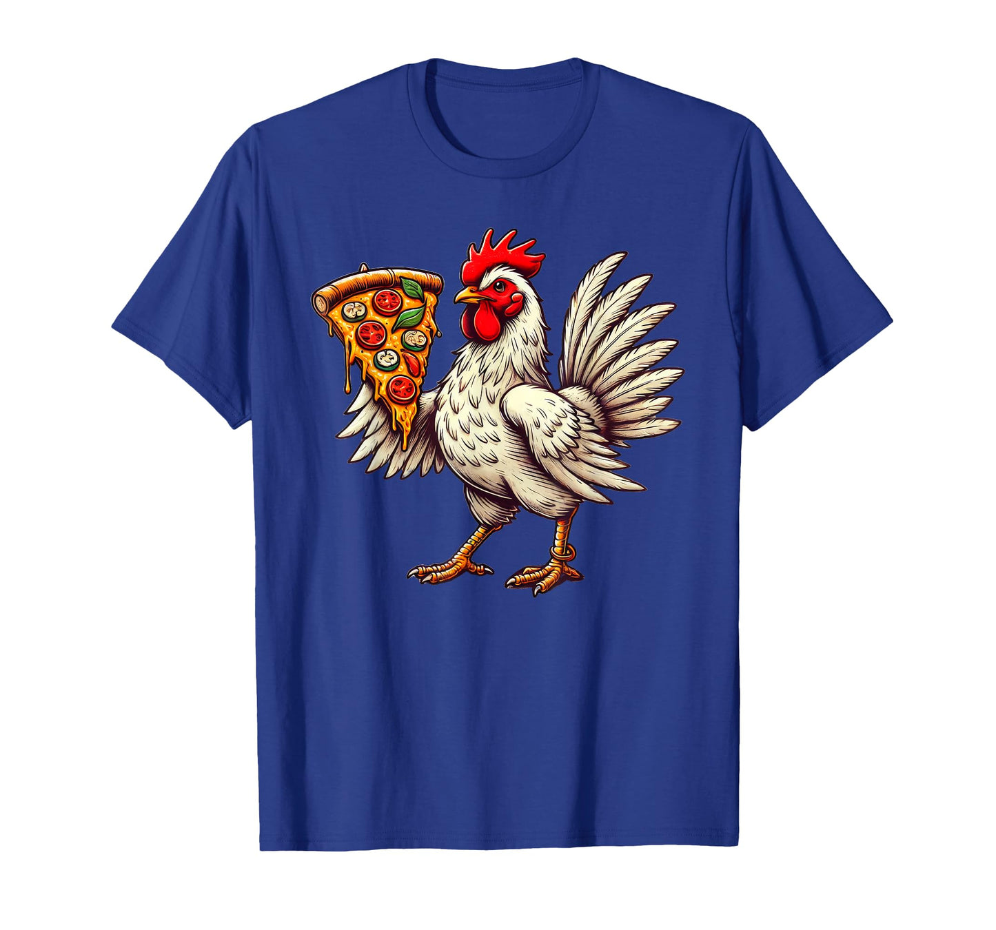 Cute Chicken Eating Pizza T-Shirt