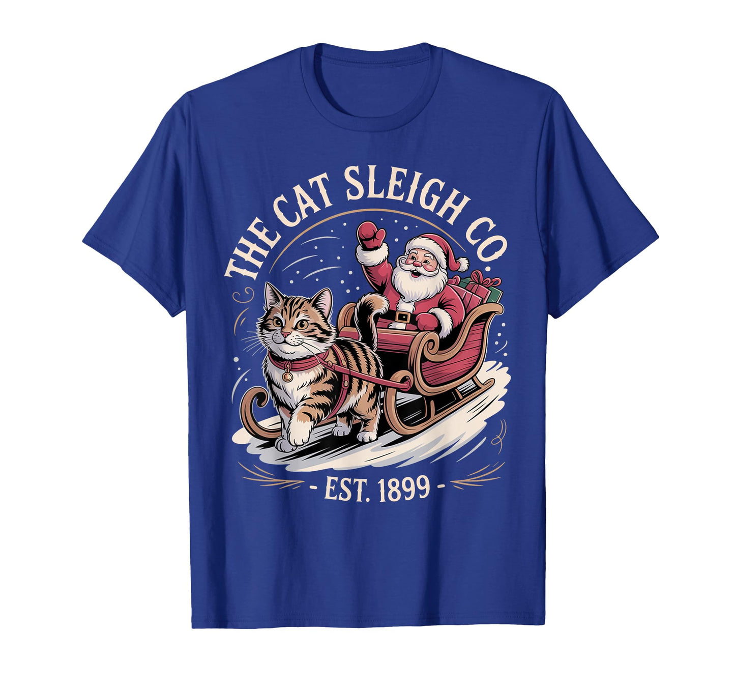 Funny Retro Christmas Cat T-Shirt