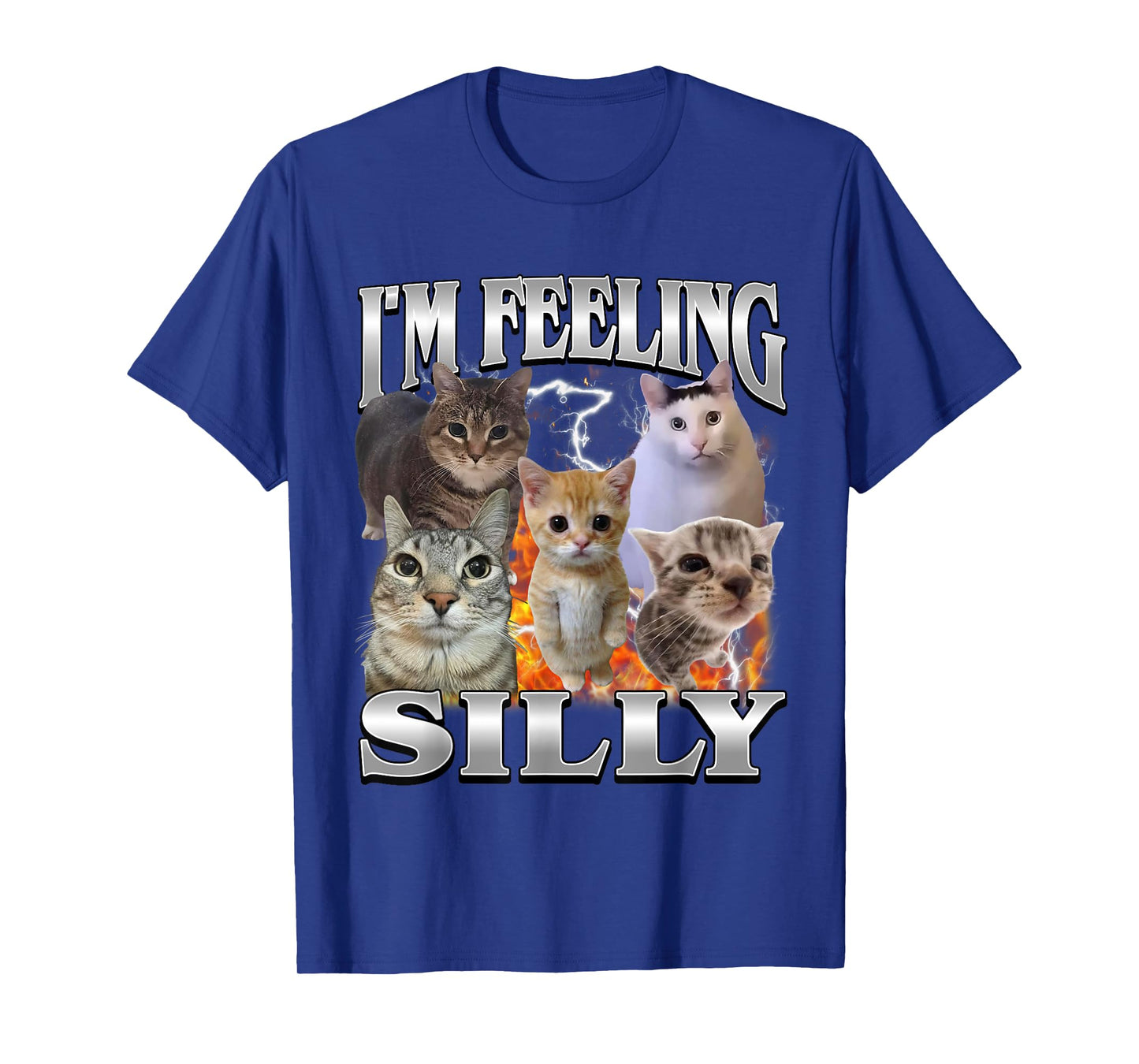 I'm Feeling Silly Funny Cat Meme Bootleg Graphic Men Women T-Shirt