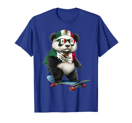 Mexican Flag American US Flags Panda Heritage Mexico T-Shirt