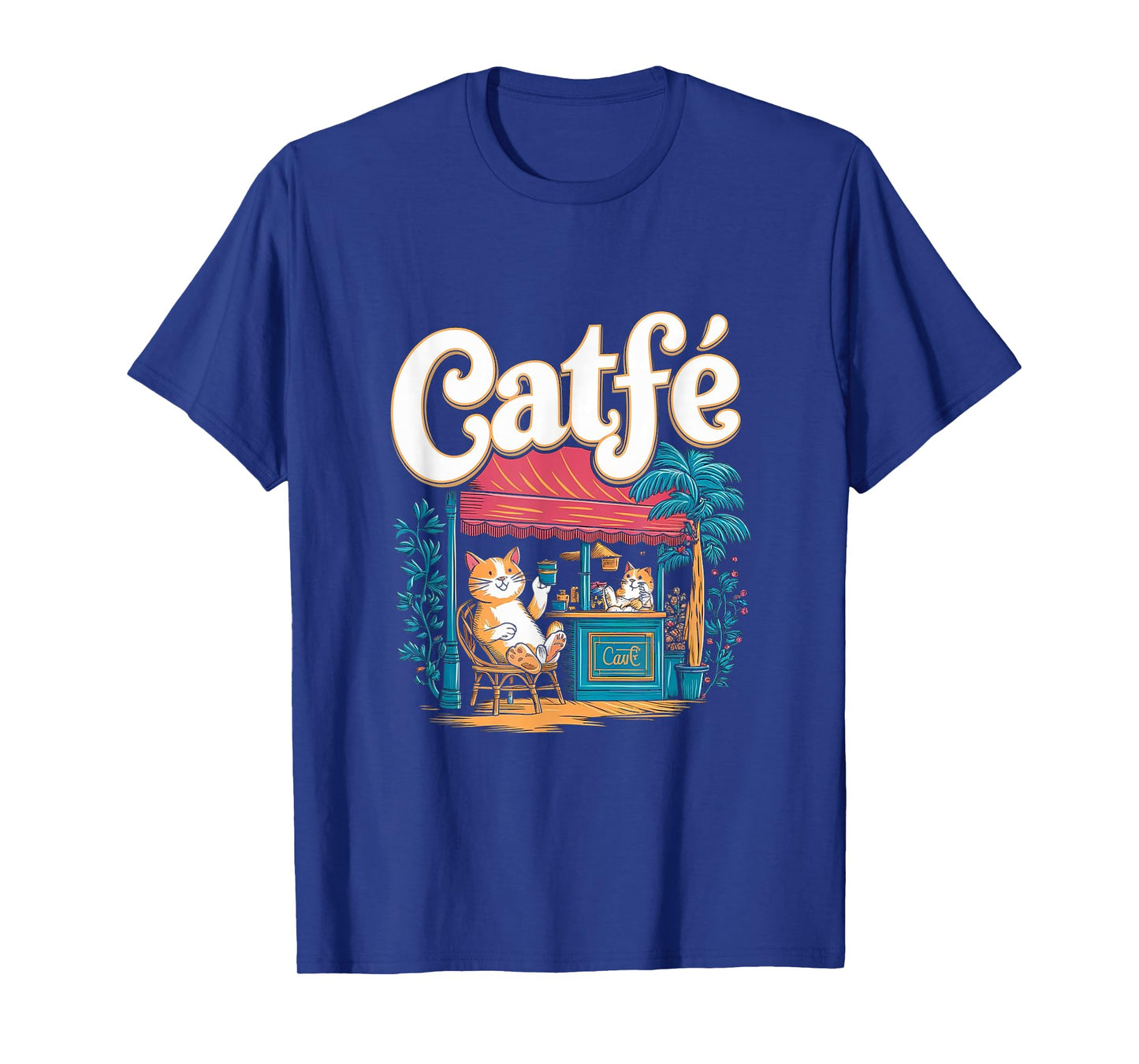 Funny Coffee Lover Cat Owner Cafe Pun T-Shirt