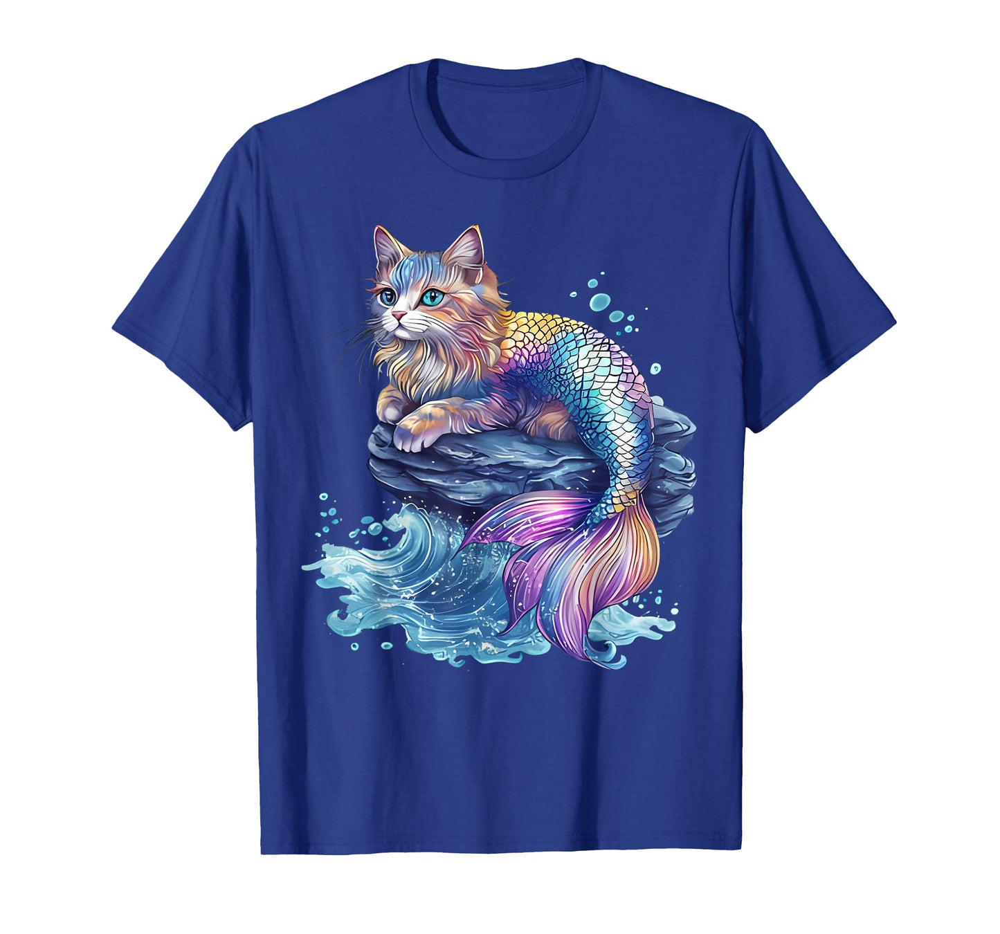 Mermaid Cat Funny Purrmaid Meme Gifts for Cats Feline Lover T-Shirt