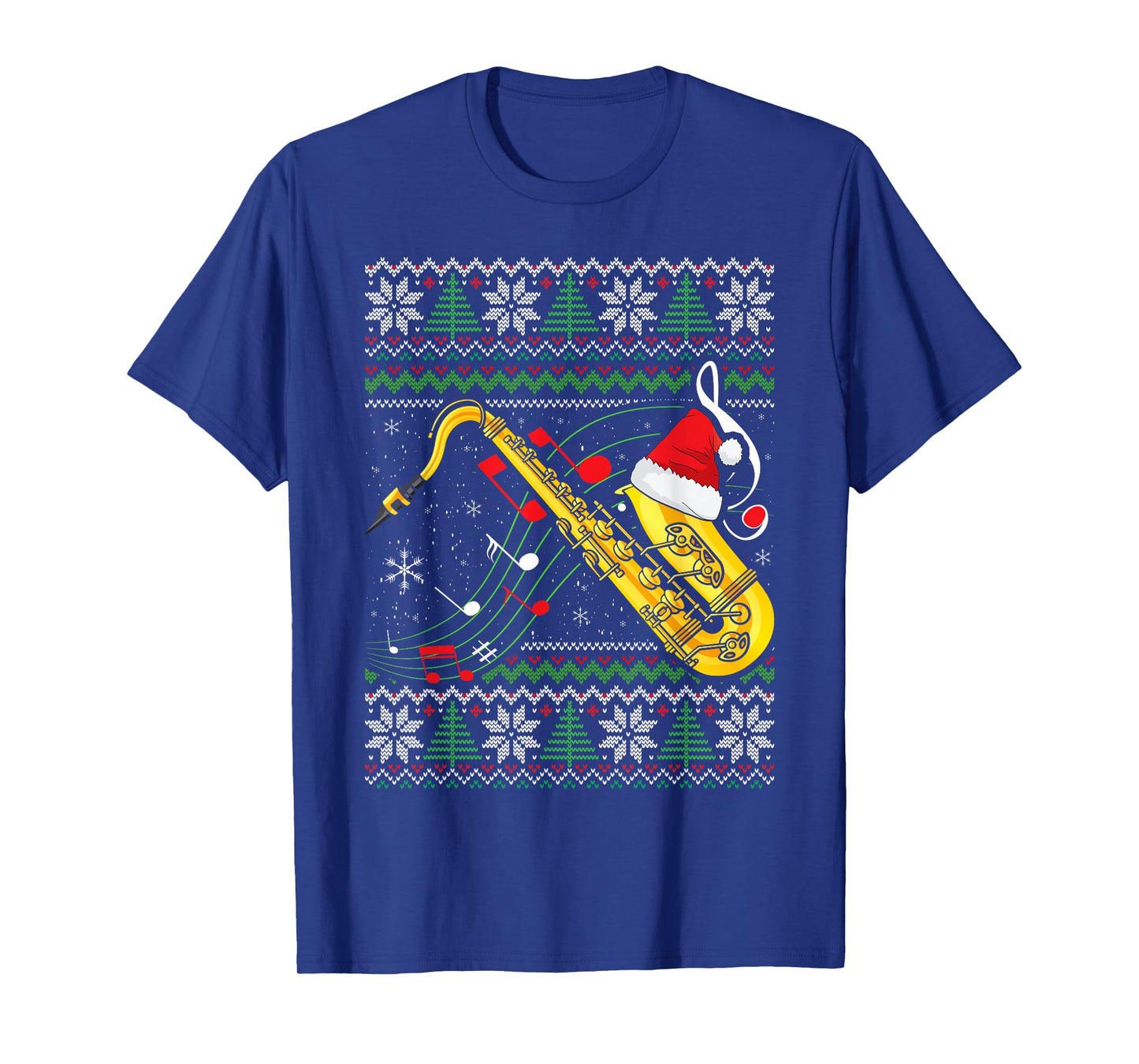 Saxophone Music Lover Xmas Ugly Saxophone Christmas T-Shirt