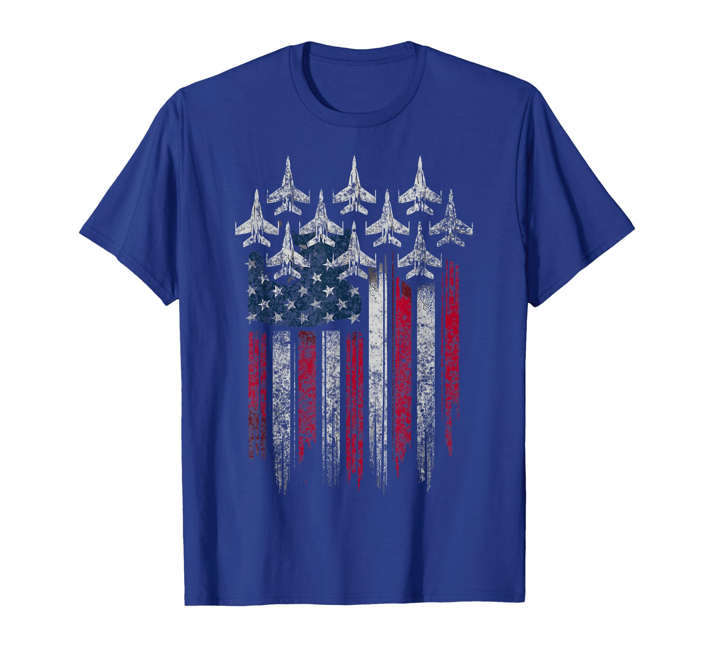 Patriotic USA Flag Fighter Jets Lover 4th of July T-Shirt
