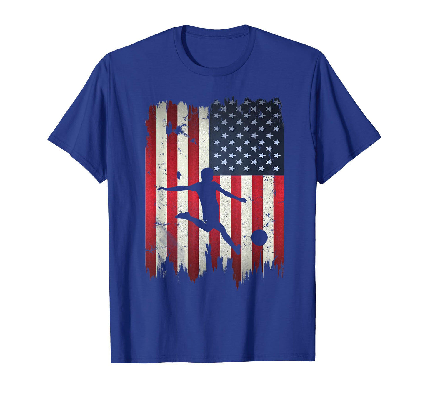 Soccer USA American Flag 4th of July Patriotic Sports T-Shirt