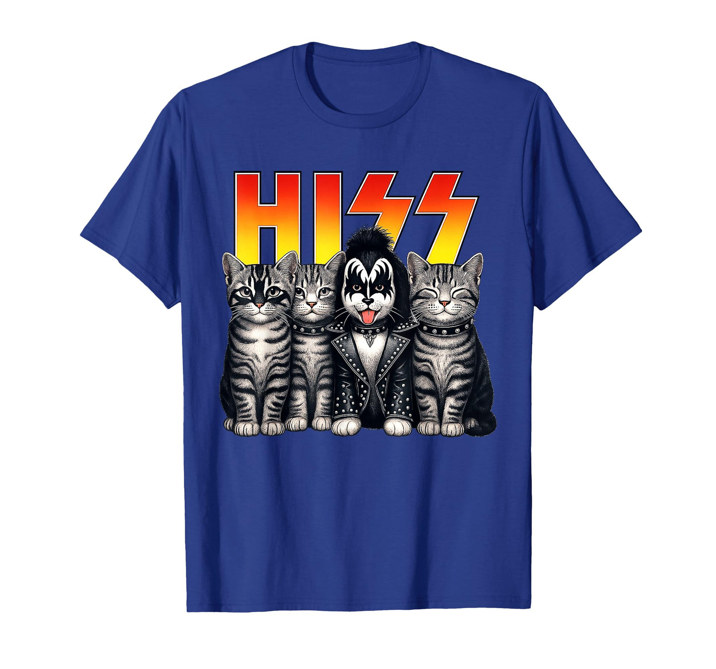 Cute Hiss Cats Rock Kittens Kitty Rocking Music Cat Lovers T-Shirt
