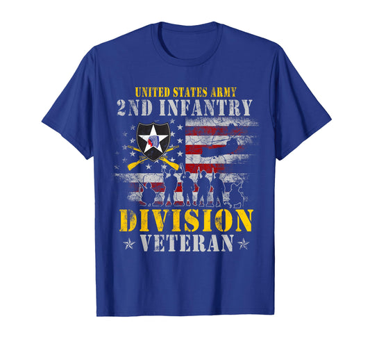 Second to None 2nd Infantry Division Shirt Veterans Day Flag T-Shirt