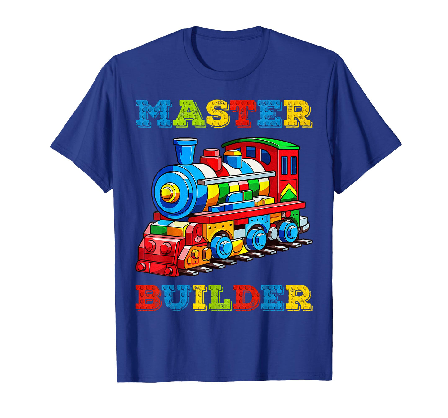 Cute Master Builder Kids Building Blocks Toy Train Lover T-Shirt