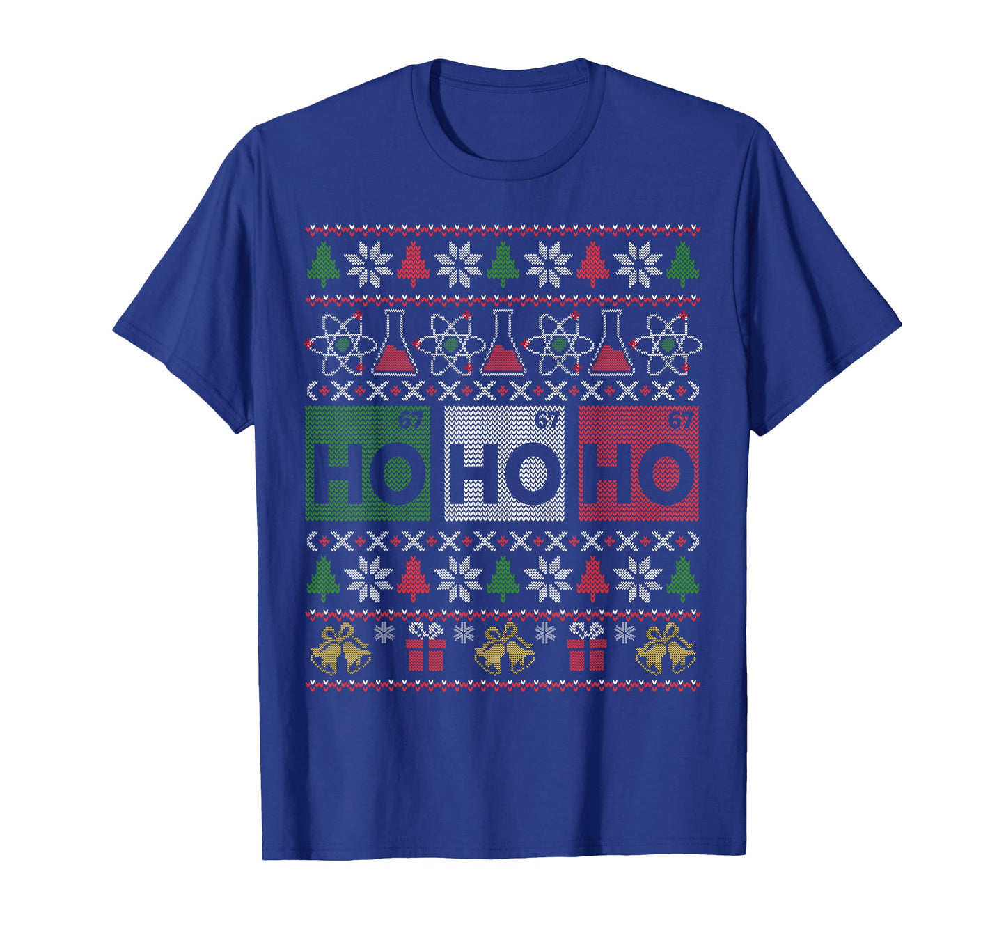 Ho Ho Ho Holmium Chemistry Element 67 of Periodic Table Xmas T-Shirt