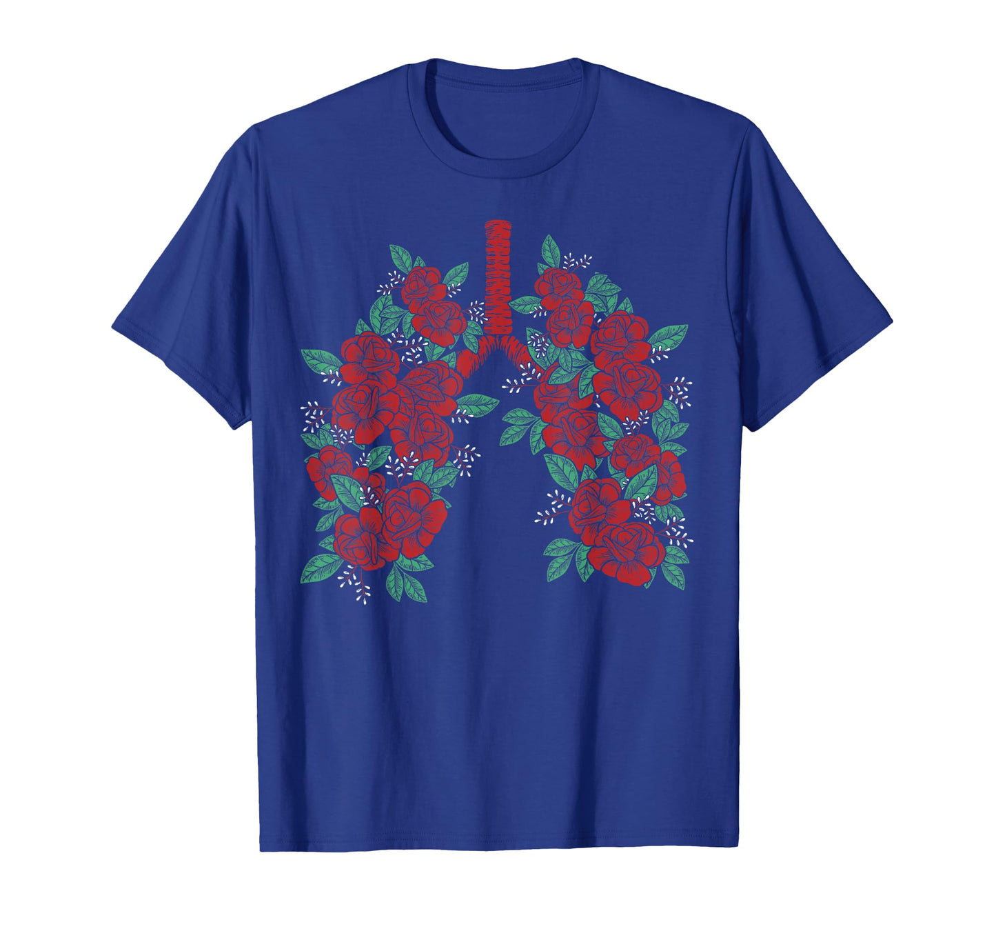 Anatomical Lungs Flowers Medical Science Anatomy Themed T-Shirt